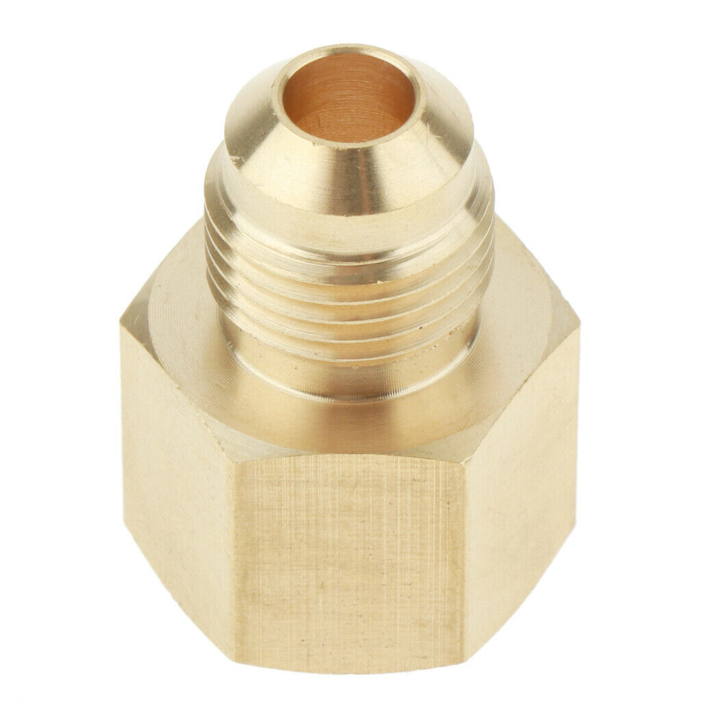 Brass 3/8"  By 1/2" NPT Connect Tube Fitting Adapter For Gas Heater