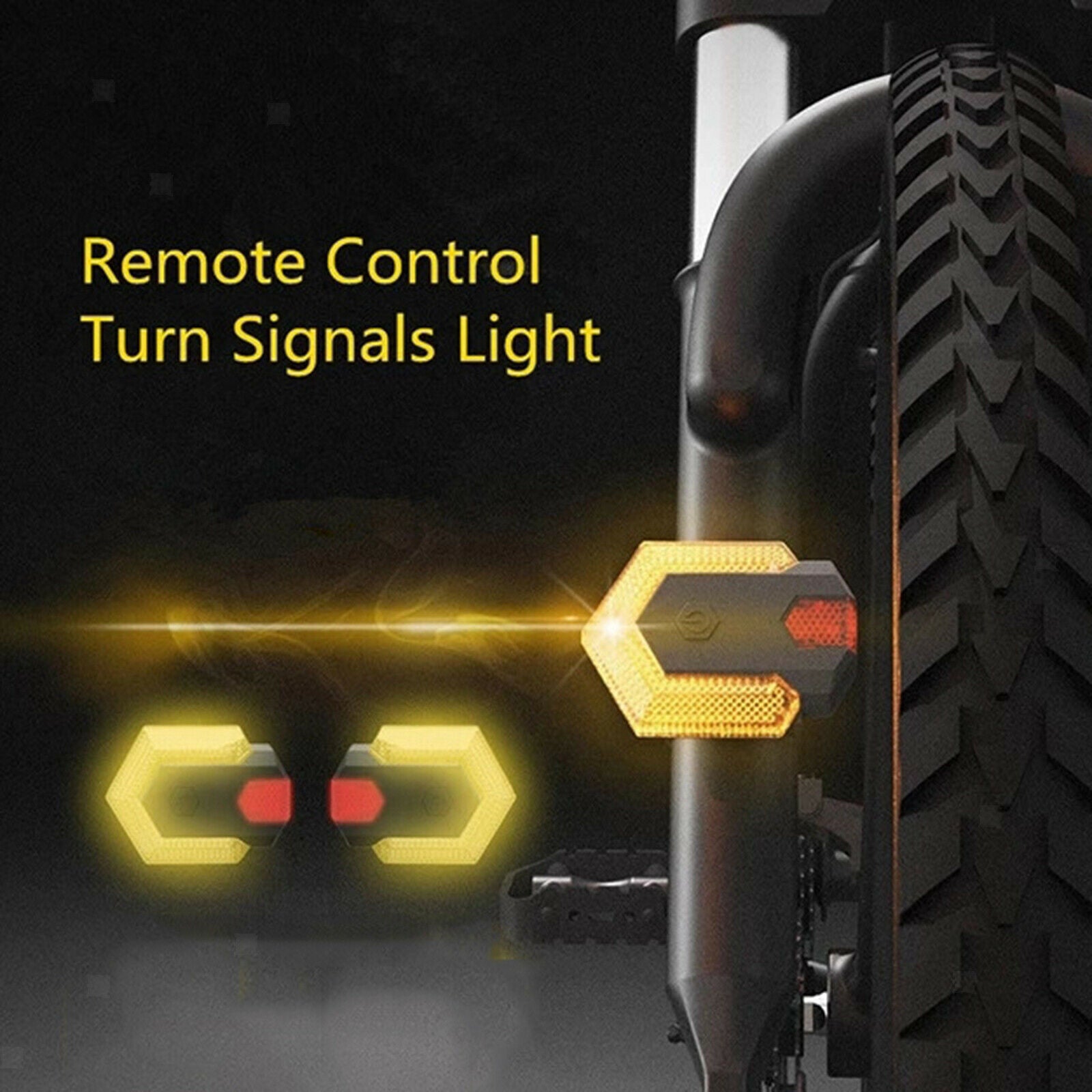 2Pieces Bike Tail Light Bicycle Turn Signal with Remote Control Safety