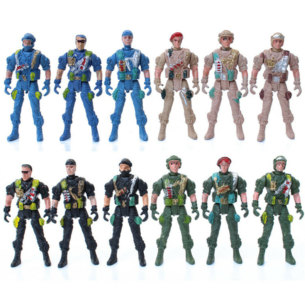 Military Playset Special Force Action Figures Kids Toys Plastic 9cm Soldie.l8