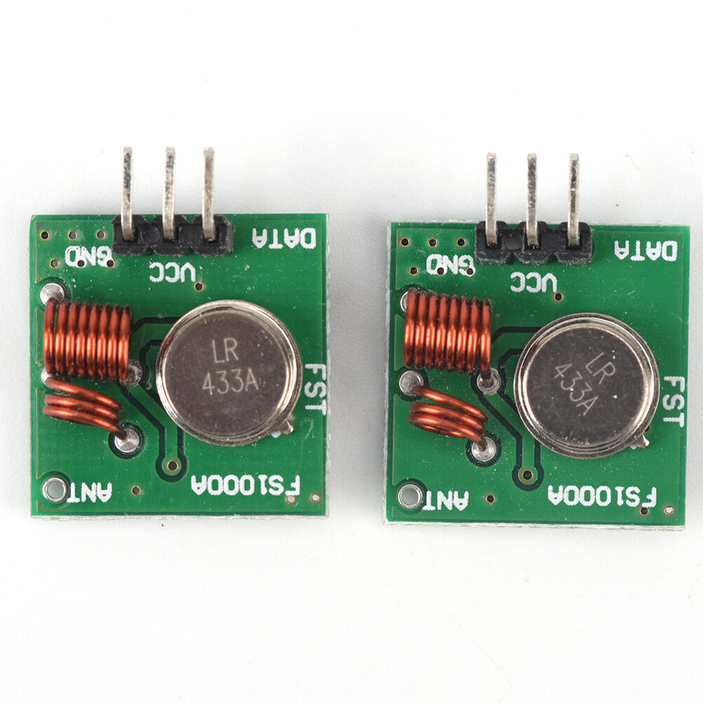 2x 433Mhz Wireless RF Transmitter Module+ Receiver Alarm Regeneration Arduino WF