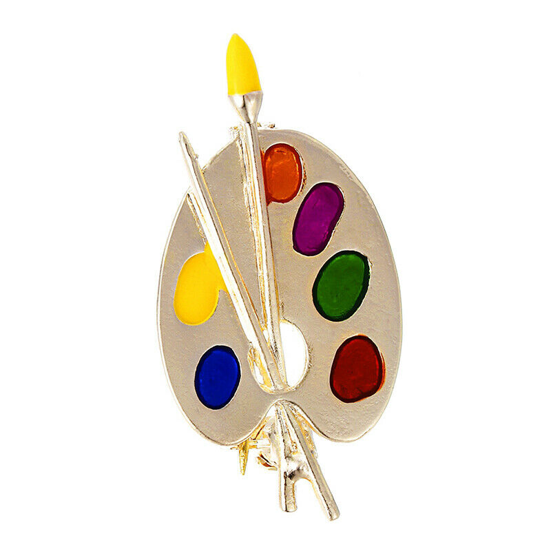 Fashion Brooch Colorful Enamel Artist Palette Pin Corsage Brooch Women Je.l8