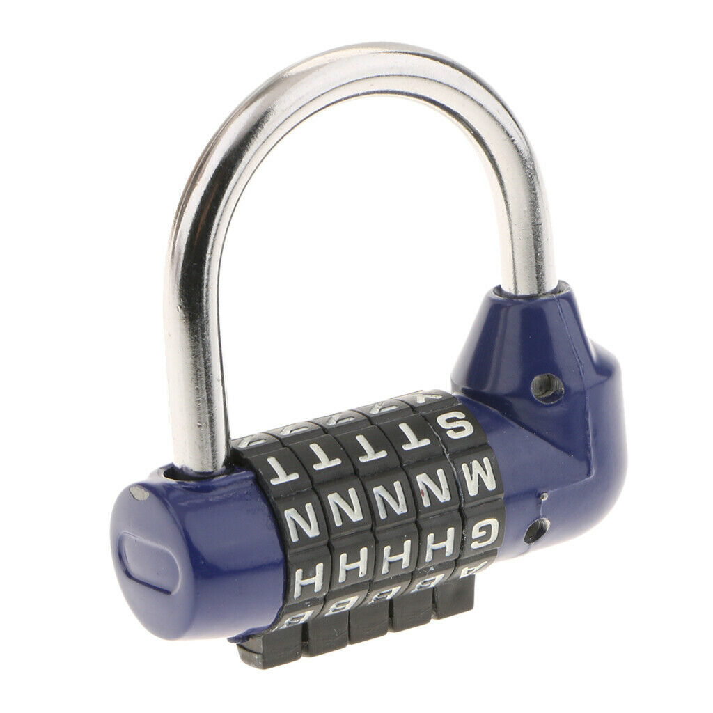 3Pack 5 Letter Combination Lock Password Sturdy Security Padlock for Home, Gate,