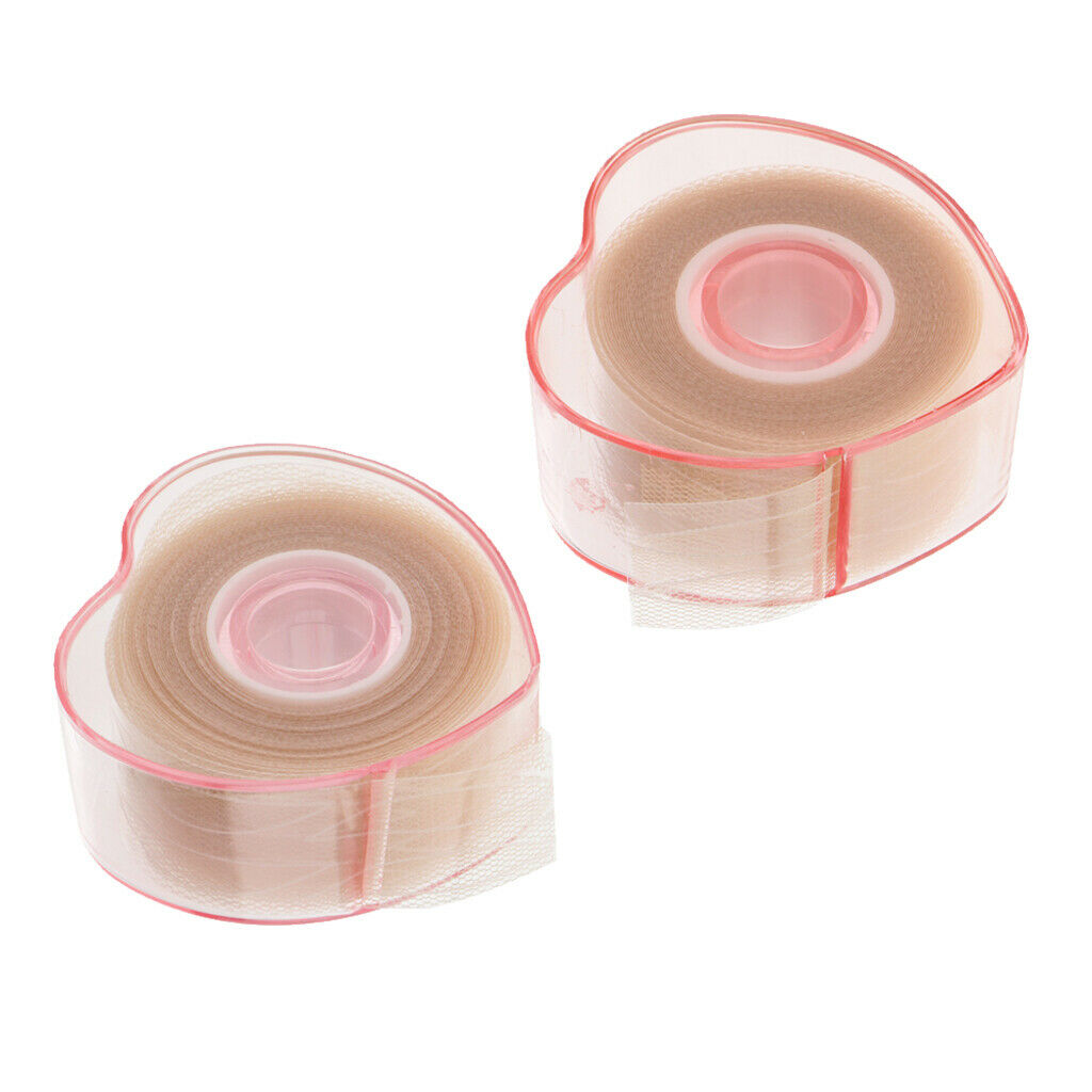 2 Pieces Lace Eyelid Paste Strips Seamless Long Lasting Uneven Eyelid Tapes
