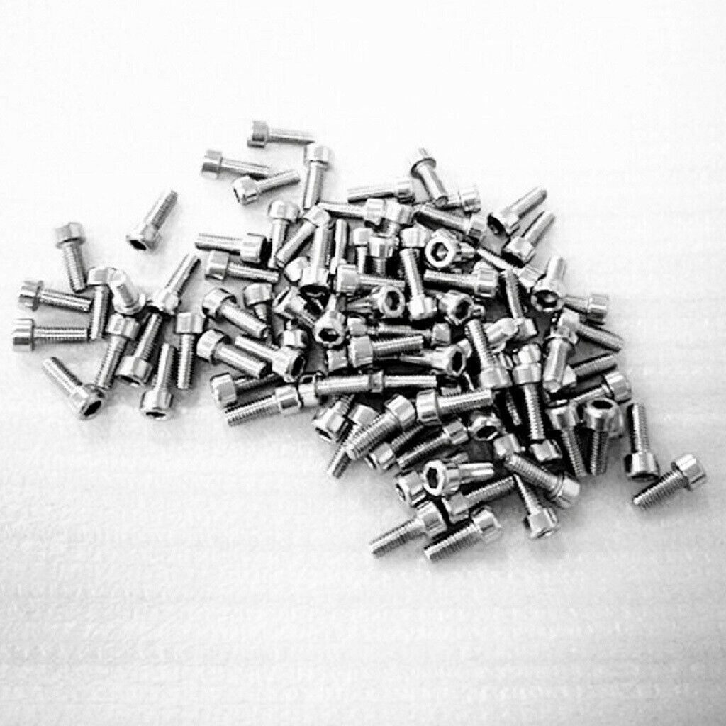 100 Piece 1/4 Inch-M3*8mm Hex Socket Button Head Bolts Screws