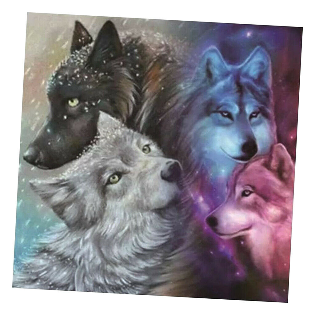 Four Wolves Full Drill  DIY 5D Diamond Painting Embroidery Cross Stitch Kit