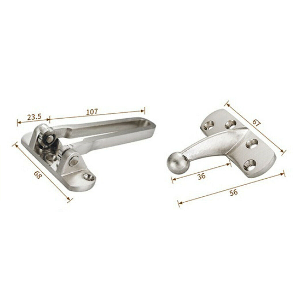 Zinc Alloy Anti-Theft Security Swing Bar Door Latch Buckle for Hotel Bronze