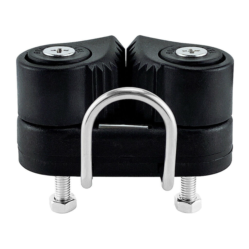Composite Sailboat 2 Row Ball Bearing Cam Cleat With Leading  Black