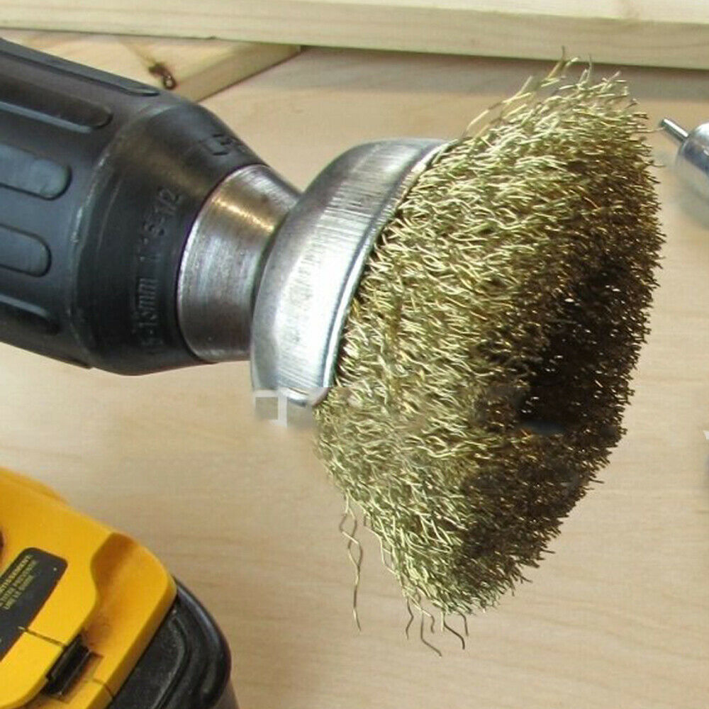 9pcs Steel Wheel Pen Cup Wire Polishing Mix Brush Set for Dremel Rotary Tool