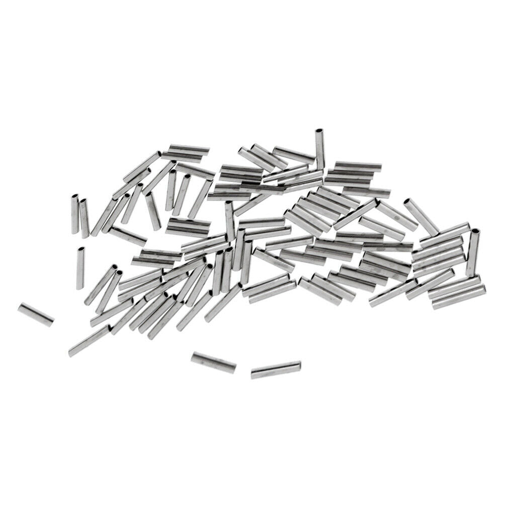 100Pcs Crimping Loop Sleeve Various Sizes from 1.0mm - 2.0mm 1.4x8mm