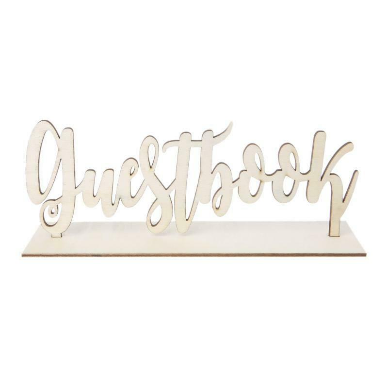 Cute Wooden Guestbook Sign Wedding Decor Freestanding Sign Decoration DIY Gift