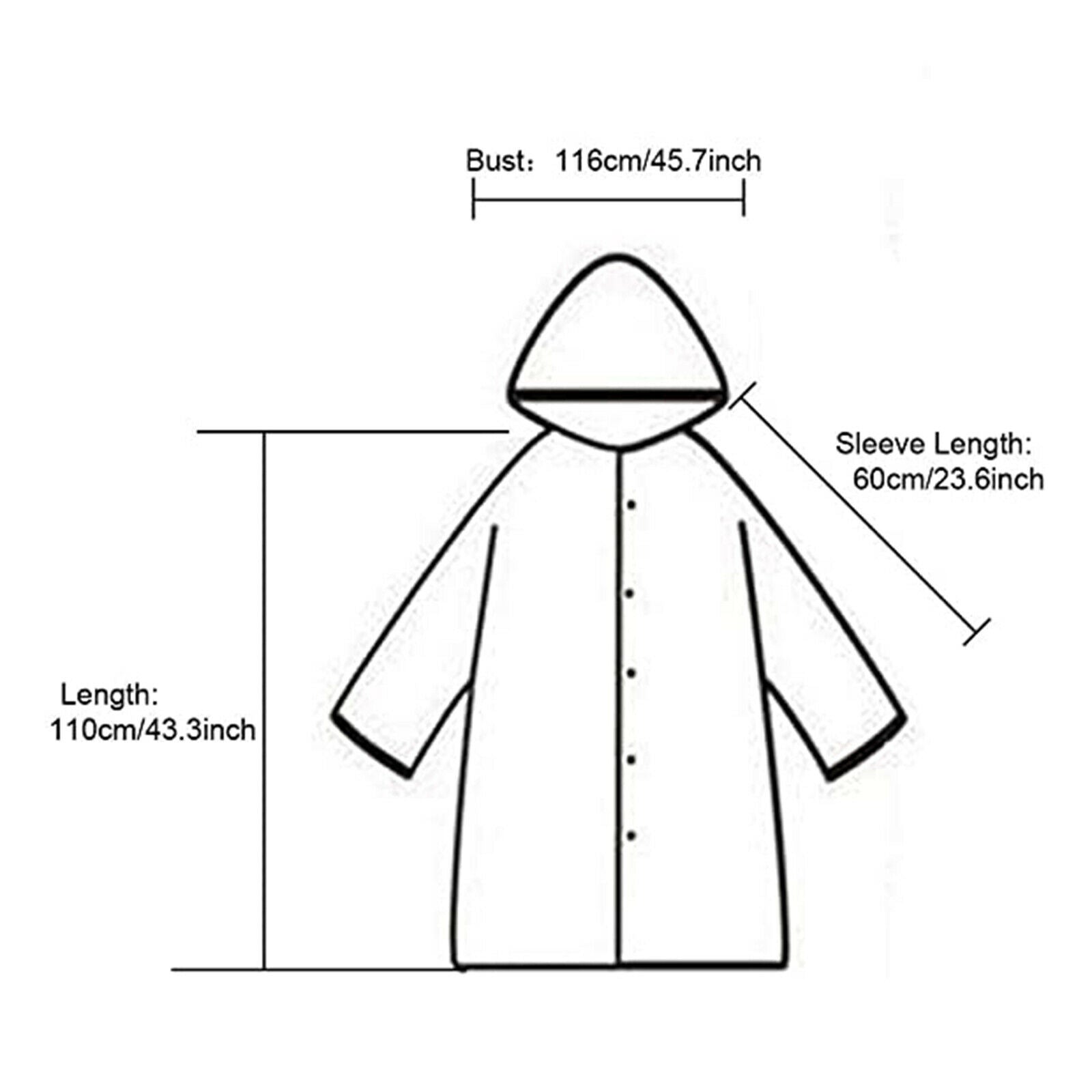 Lightweight Clear Women Raincoat Jacket Rain Poncho Wind Coat with Belts Hood
