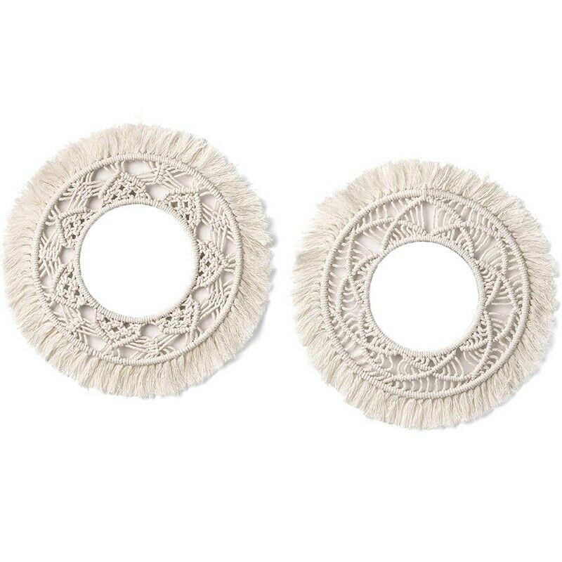 2-Piece Set Bohemian Fed Wall e Macrame Ceremony Background Wall Decor Art eF8B5