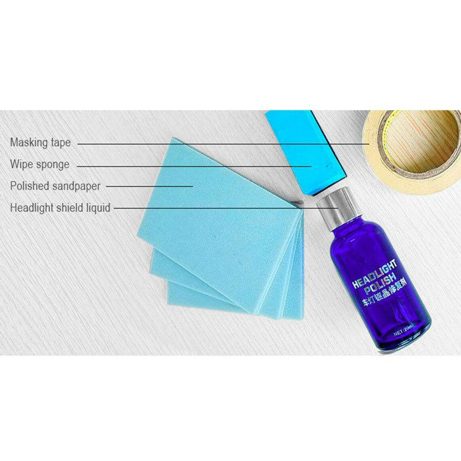Vehicle Auto Car Headlight Restoration Kit Scratch Remover Easy to use