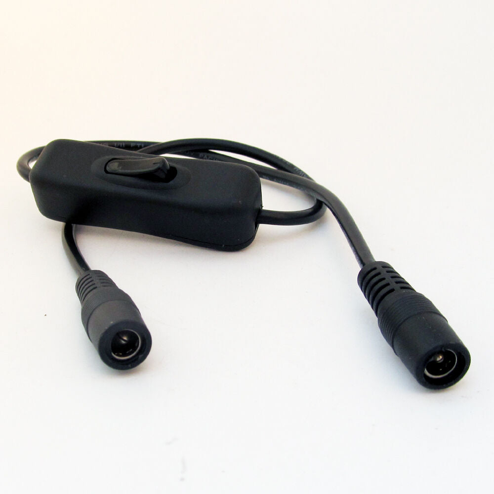 10pcs 50cm 5.5x2.1mm 5521 Female to Female DC Power Cable With On/Off Switch