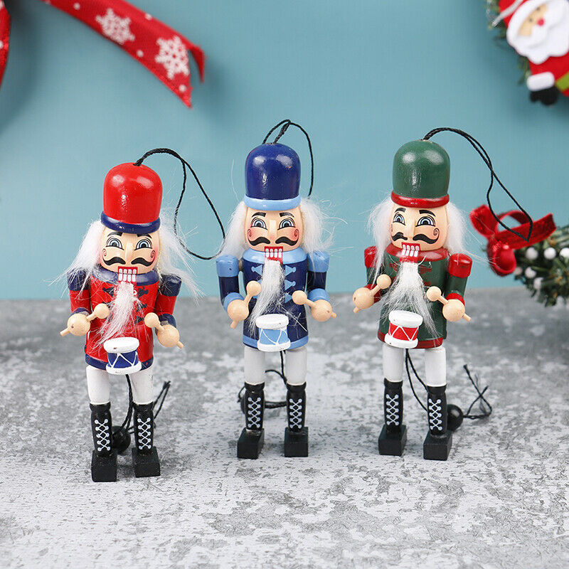 1Pc 13CM Nutcracker Puppet Soldier Christmas Decoration Pendant Home OrnamenBDA