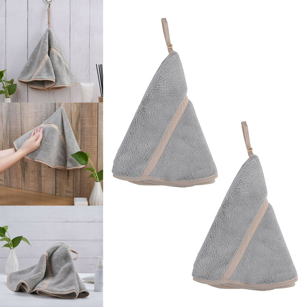 2pcs Hand Towels Soft Thicken Quick Dry Washcloth Hanky Highly Absorbent