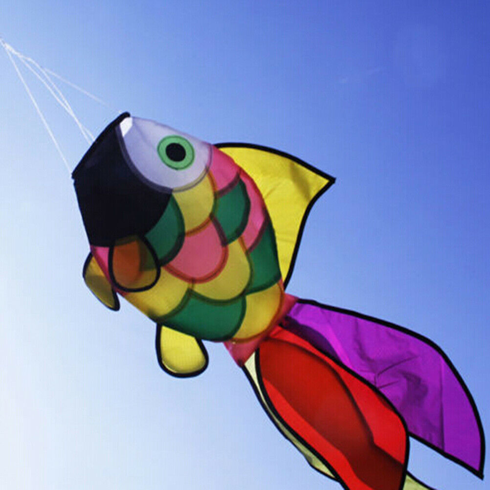 Rainbow Fish Kite Windsock Outdoor Garden Decor Kids Line Laundry Kids T .l8