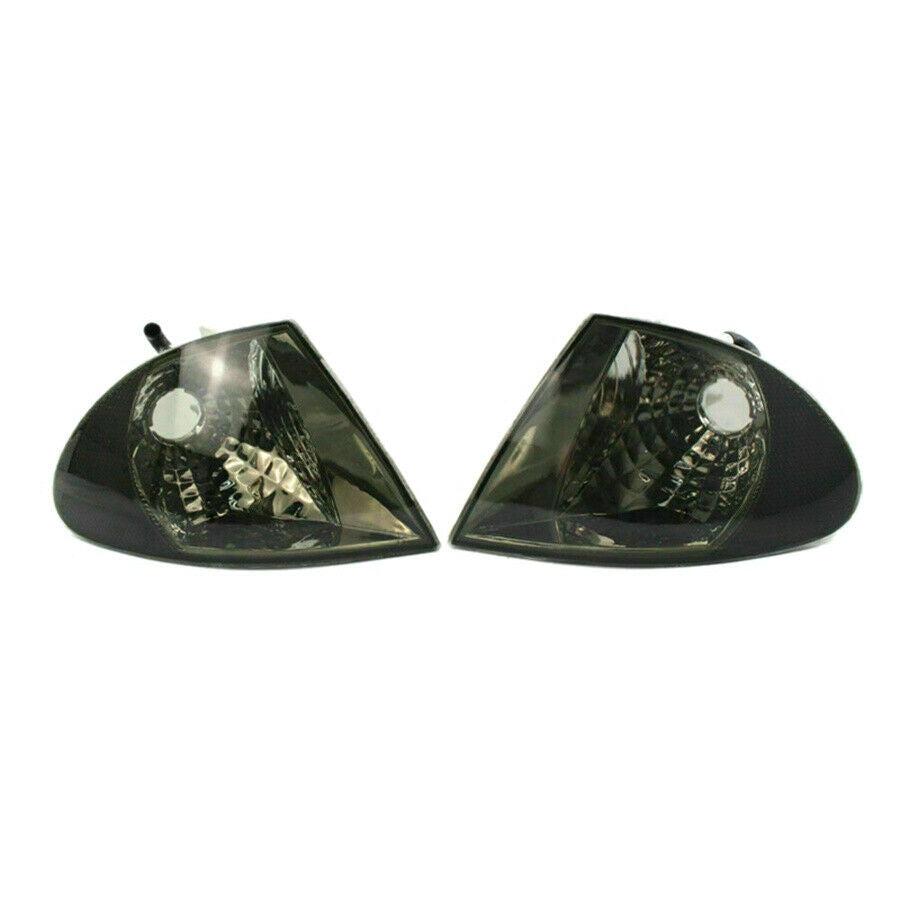 Pair For BMW 3 Series E46 1999 2000 2001 Smoke Turn Signal Corner Light Housing