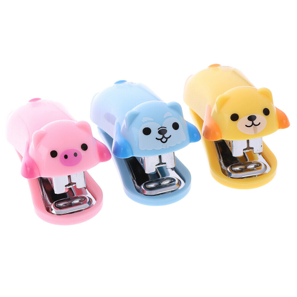 Mini animal stapler and booking nails paper binding school stationery sup.l8