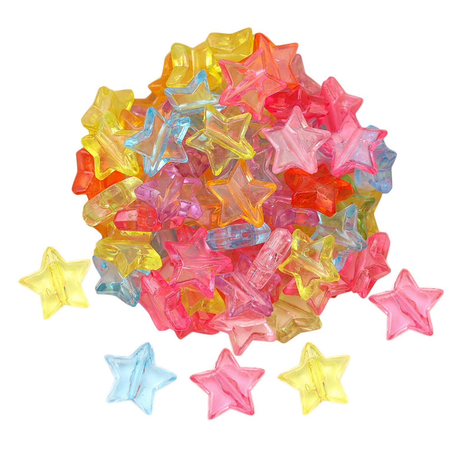Pack of 500 Acrylic Star Beads DIY Making Necklace Bracelet Accessories