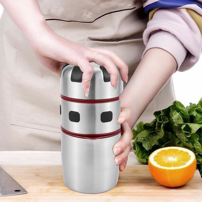 Citrus Juicer Manual Juicer Portable Stainless Steel Juicer Lid Rotation SqueeJ9