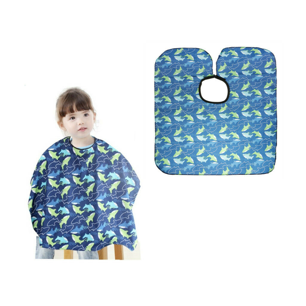 Kids Hair Cutting Shampoo Cape Bib Hairdresser Coloring Hair Treatment Apron