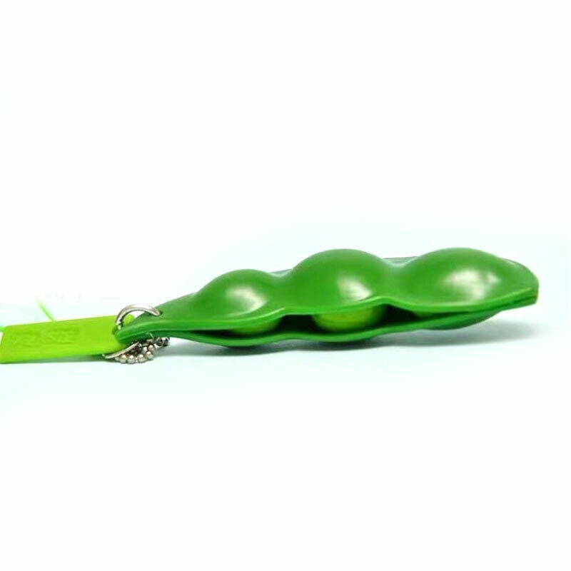 Portable Peas In A Pod Keyring Edamame Keychain Cute Bean Unzip The ToyS FkG XC