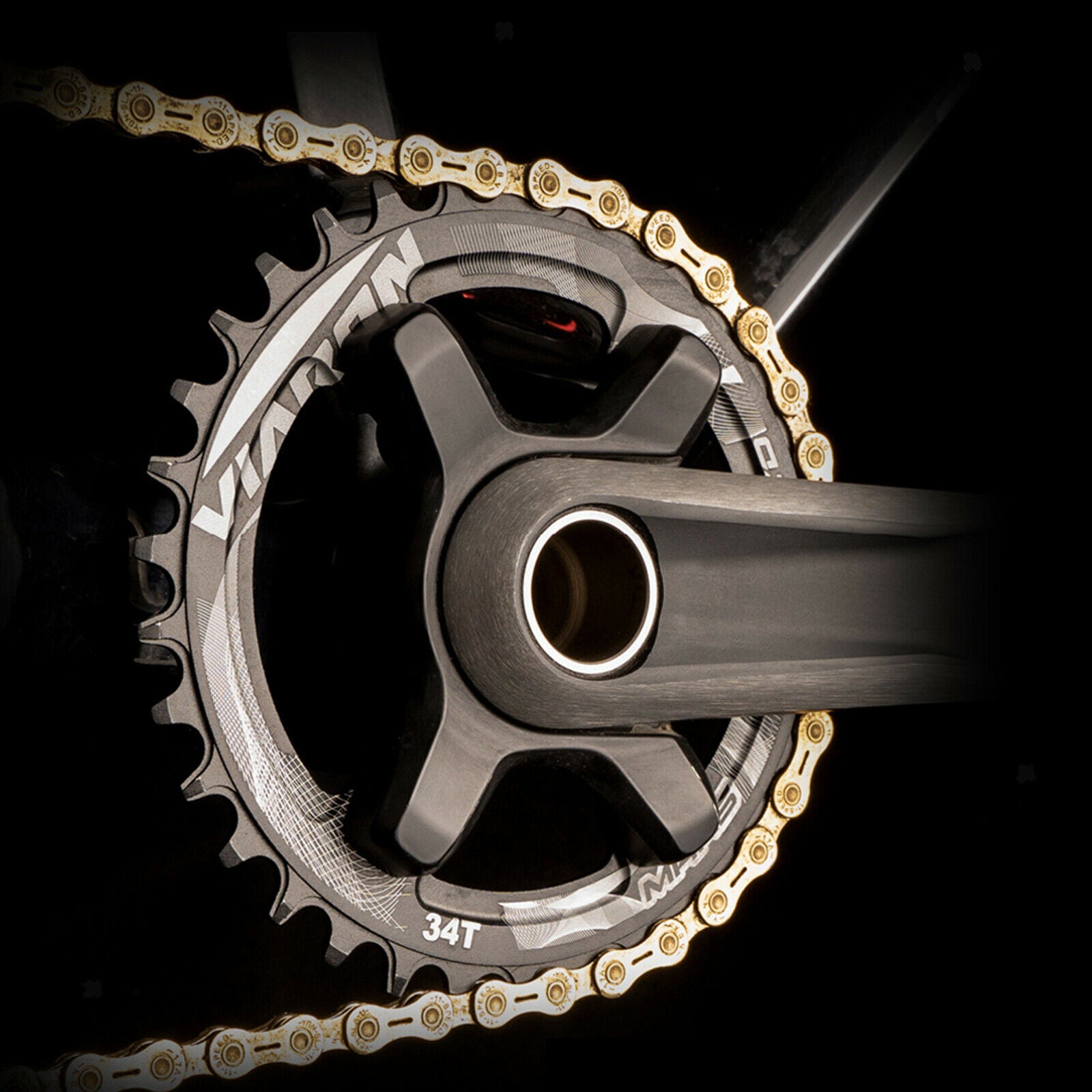 Bike Chainring Bicycle 32-40T BCD104 Replacement Chainwheel Parts Black 36T