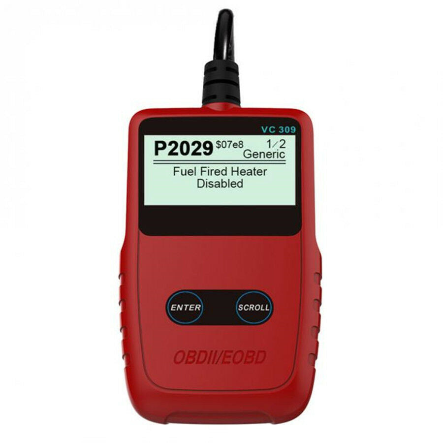 The VC309 OBDII/EOBD Code Reader Clear Generic and Manufacturer Specific DTCs