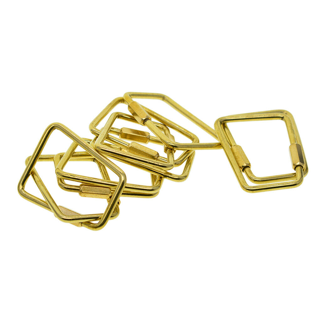 Durable Brass Screw Lock Key Chain Rings Creative Craft Hanging  10pcs