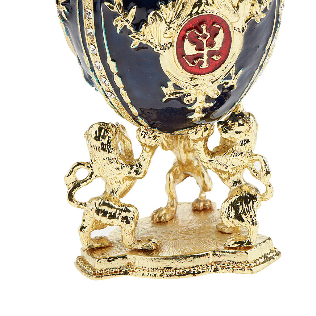 Exquisite Home Decoration Russian Easter Egg with Enamel Painted Metal Crafts