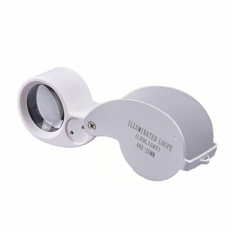 40X Portable Folding Magnifier Loupe Glass Jewelry Coins Stamps Antiqu.l8
