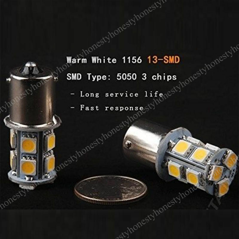 3PCS White 1156 LED RV Camper Trailer 1141 Interior Light Bulbs 13SMD 12V