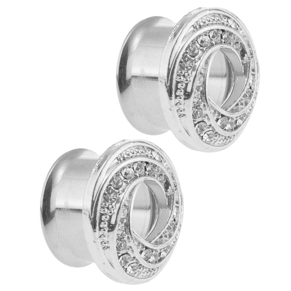 2PCS Stainless Piercing Round Ear Expanders Ear Piercing Tunnels  Jewelry  16mm