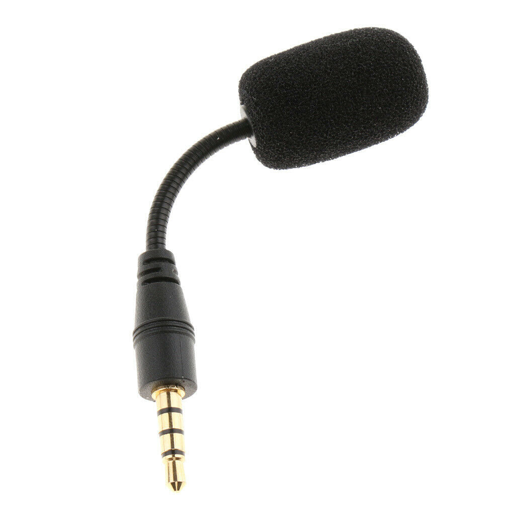 3.5mm Mini Condenser Mic for Smartphone Mic Record 4 Pole Pin Straight Head