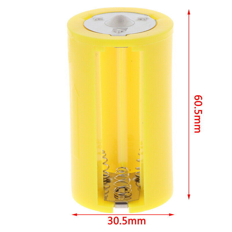 2PC 3AA to D Parallel Adapter Battery Holder Converter Adapter Switcher Case XC