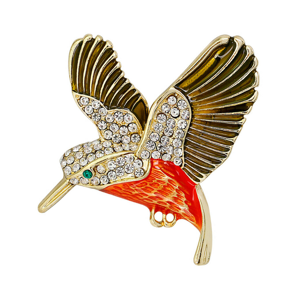 Fashion Women Colorful Enamel Flying Bird Animal Brooches Pins Jewelry Gift
