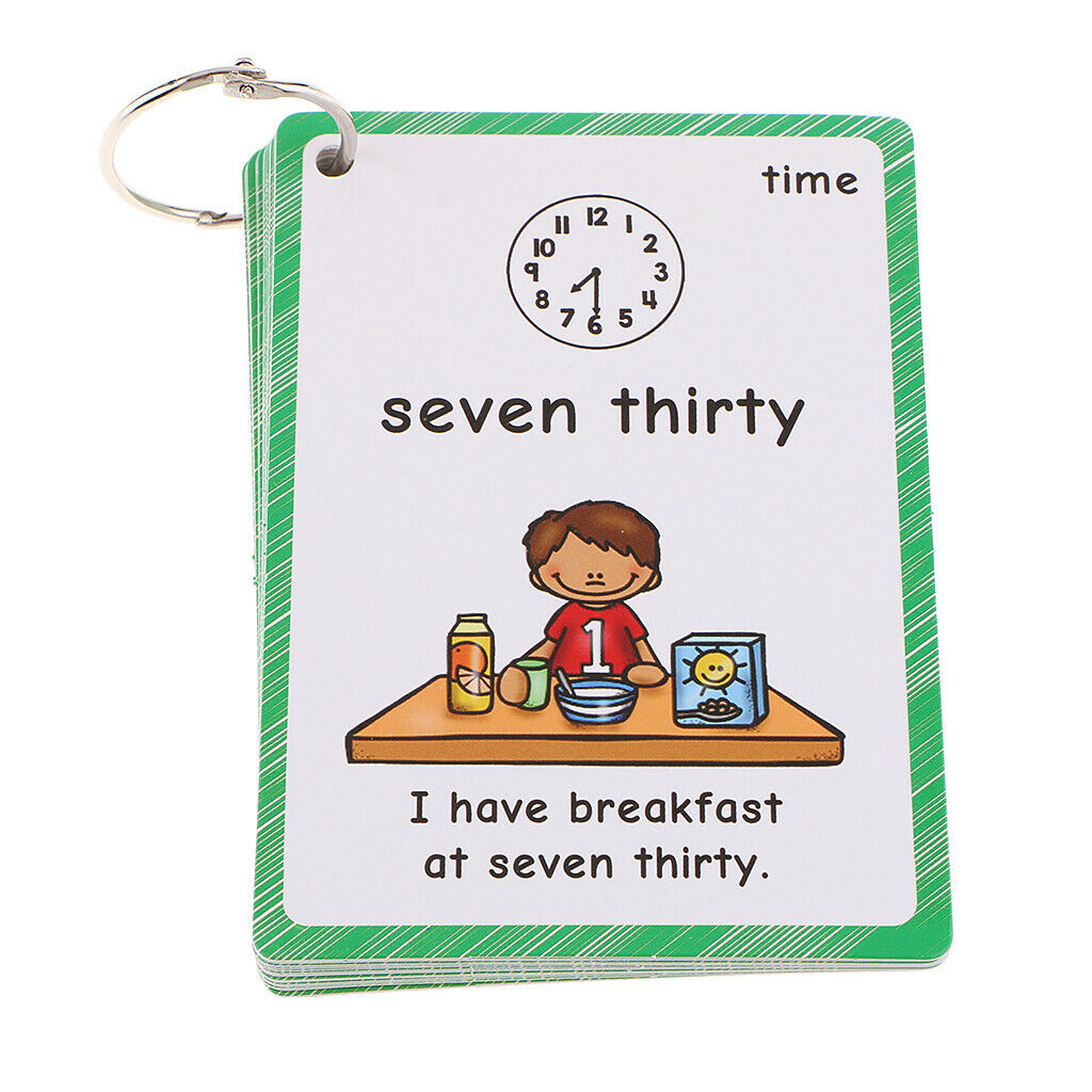 Preschool Education Word Flash Time Phrase Card 19pcs - Time Expression 19