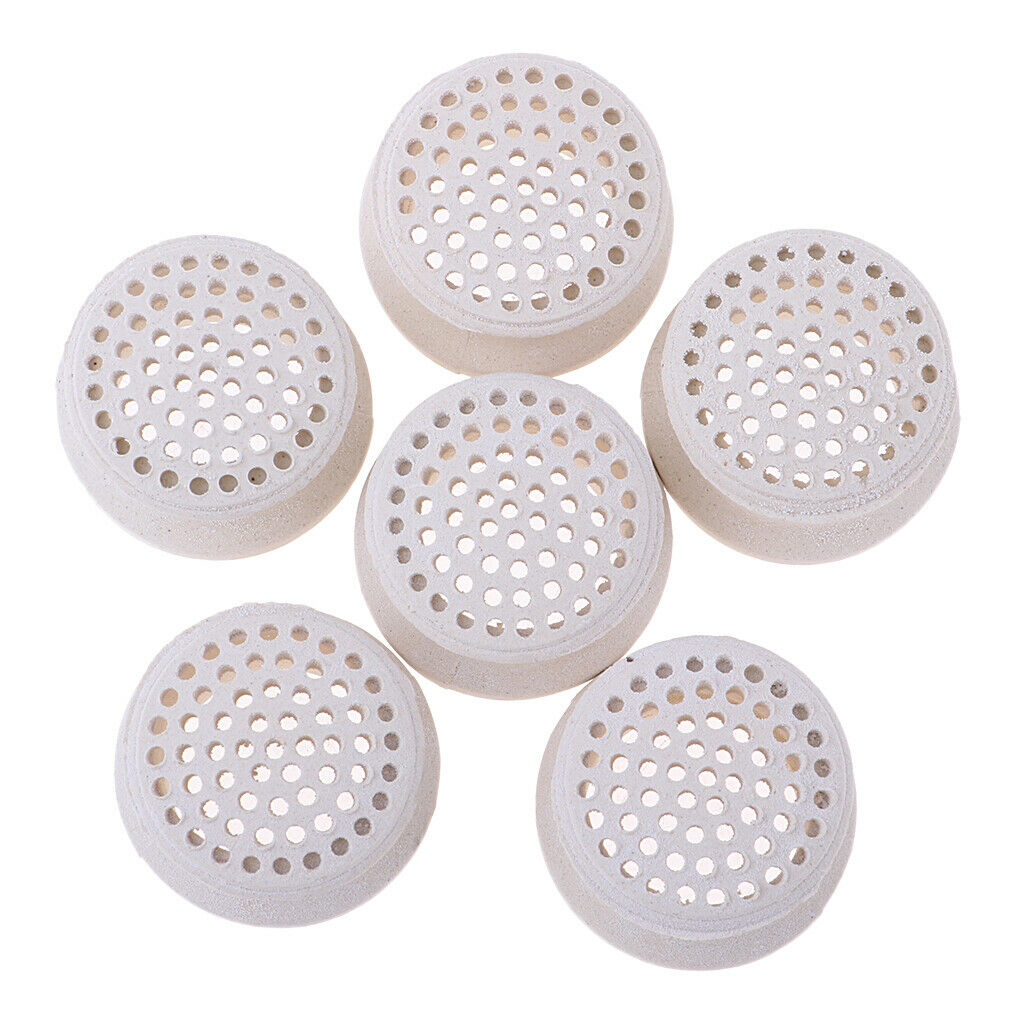 6 lot Ceramic Retro Kerosene Lantern Nozzle Head Oil Lamp Component White