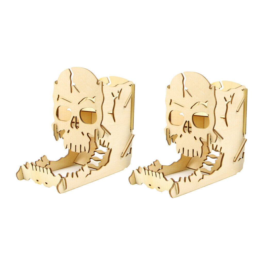 Lots 2 Novel Mini Wooden Easy Rolling Dice Tower for Board Games Accessories