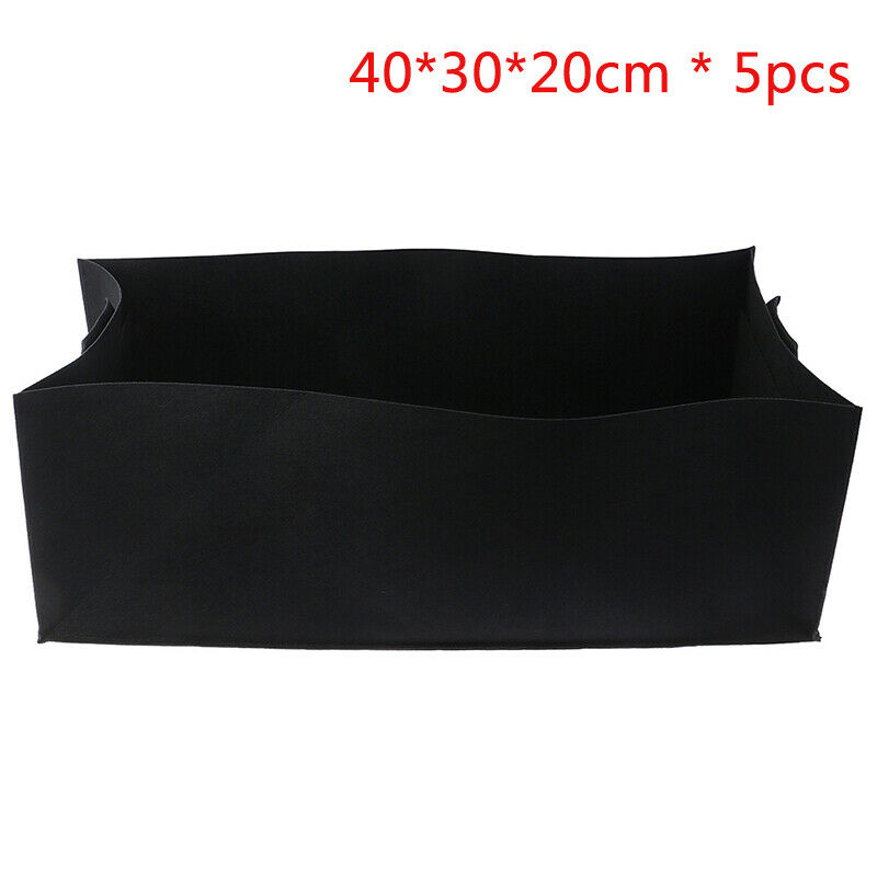 5Pcs Planter Grow Bags Fabric Garden Pots Plant Vegetable Tomato Potato CarrDD