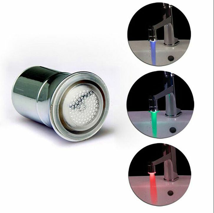 LED Water Stream Faucet Light 7 Colors Changing Shower Spout Sink Taps NEW