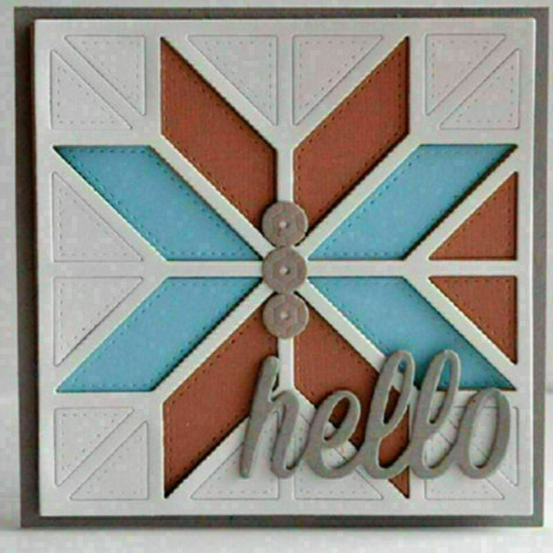 Diagonal Quilt Metal Cutting Dies Stencil Scrapbooking Card Embossing Craft DIY