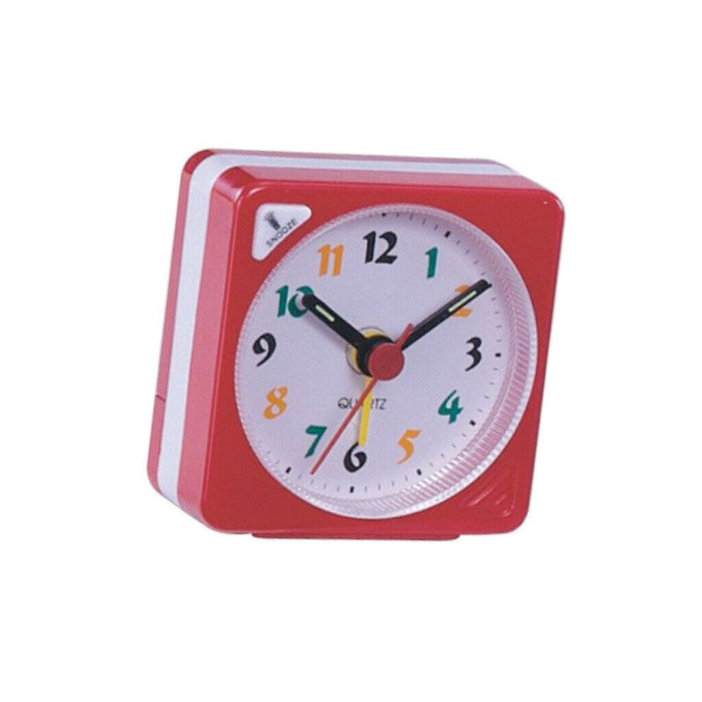 2xMini Travel Clock Gradient Sound Desk Alarm Clock Snooze Nightlight