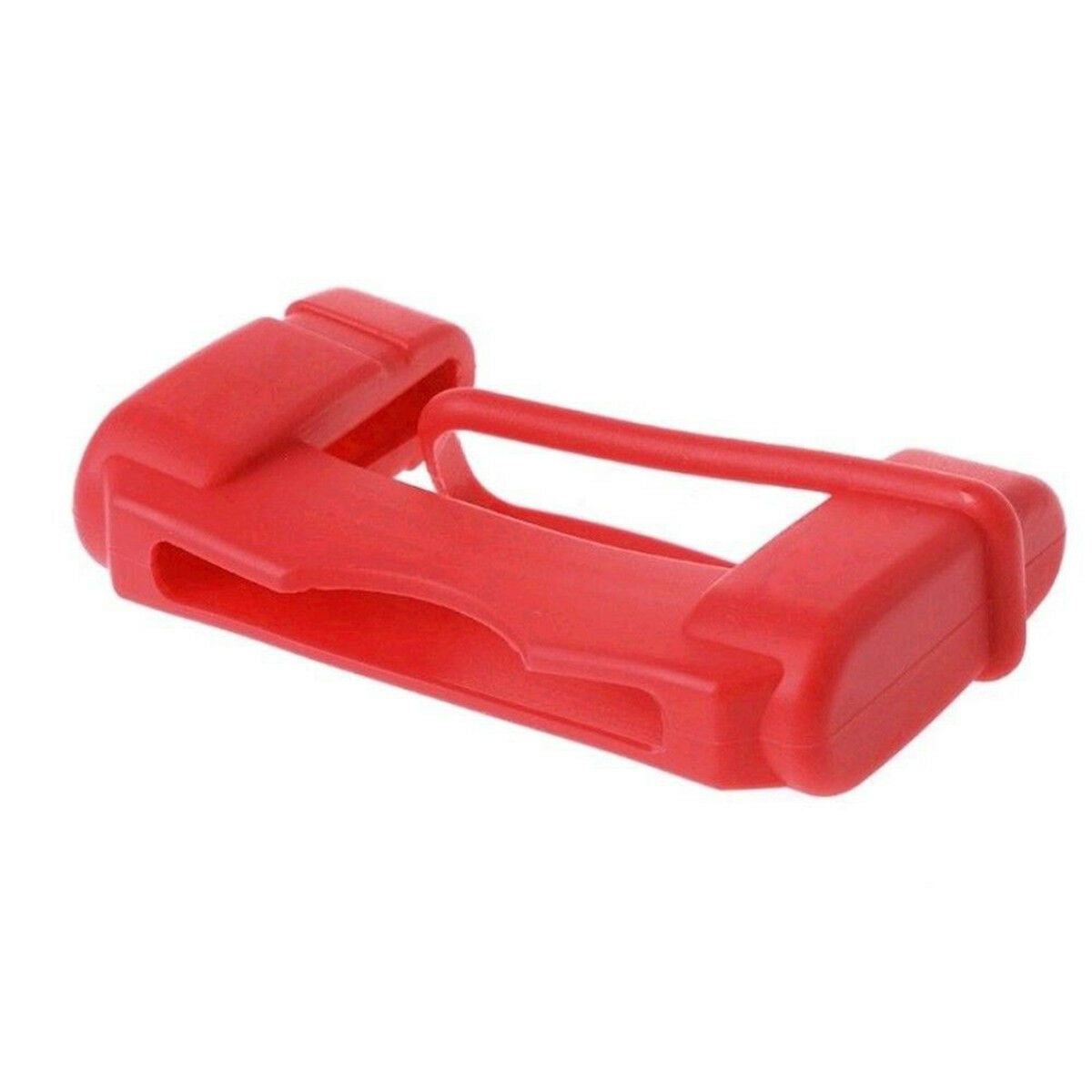 1pc Universal Car Auto Seat Belt Buckle Silicone Cover Clip Anti-Scratch Red