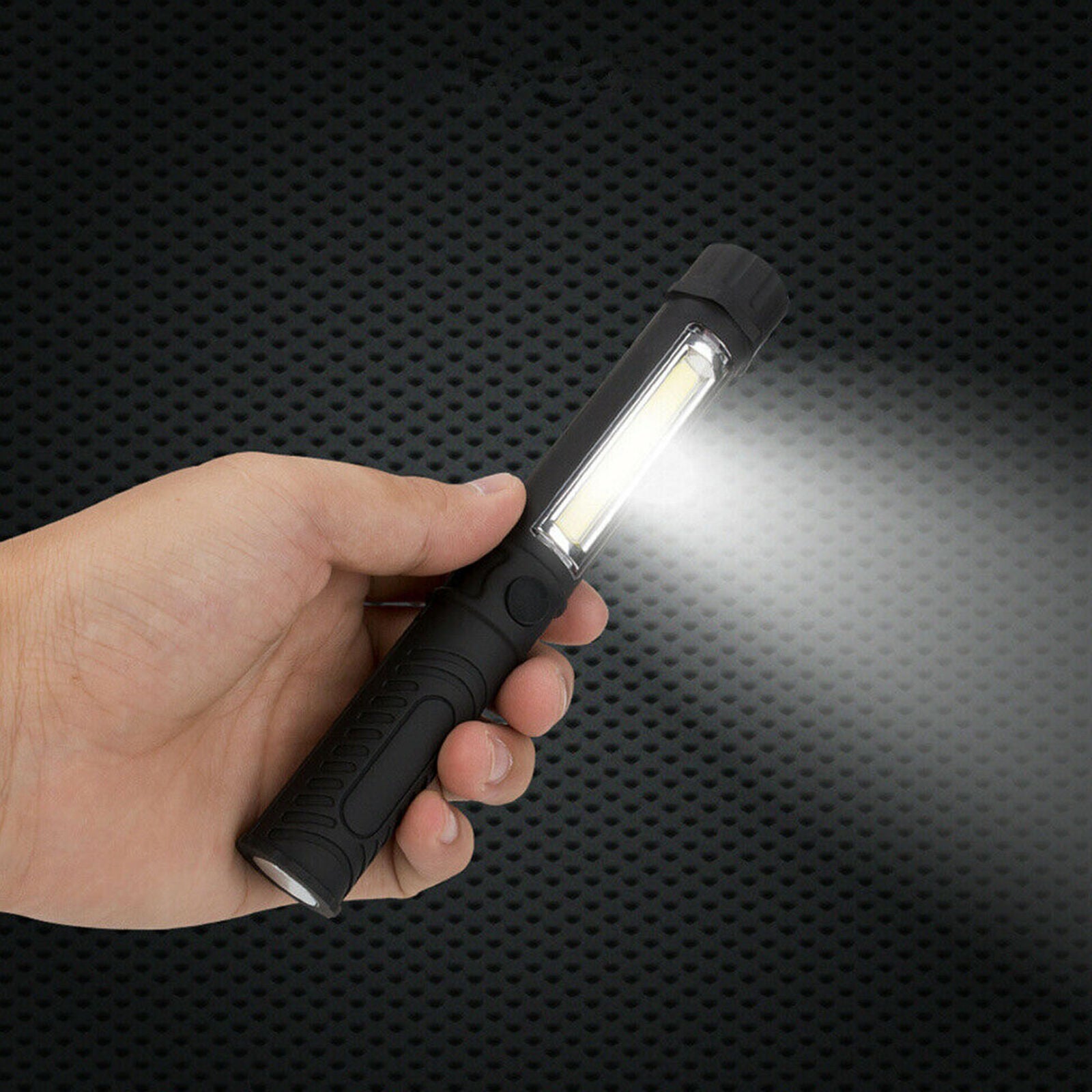 3 Mini Flashlight Light Bright COB LED Pocket Pen Torch Magnetic Inspection Lamp