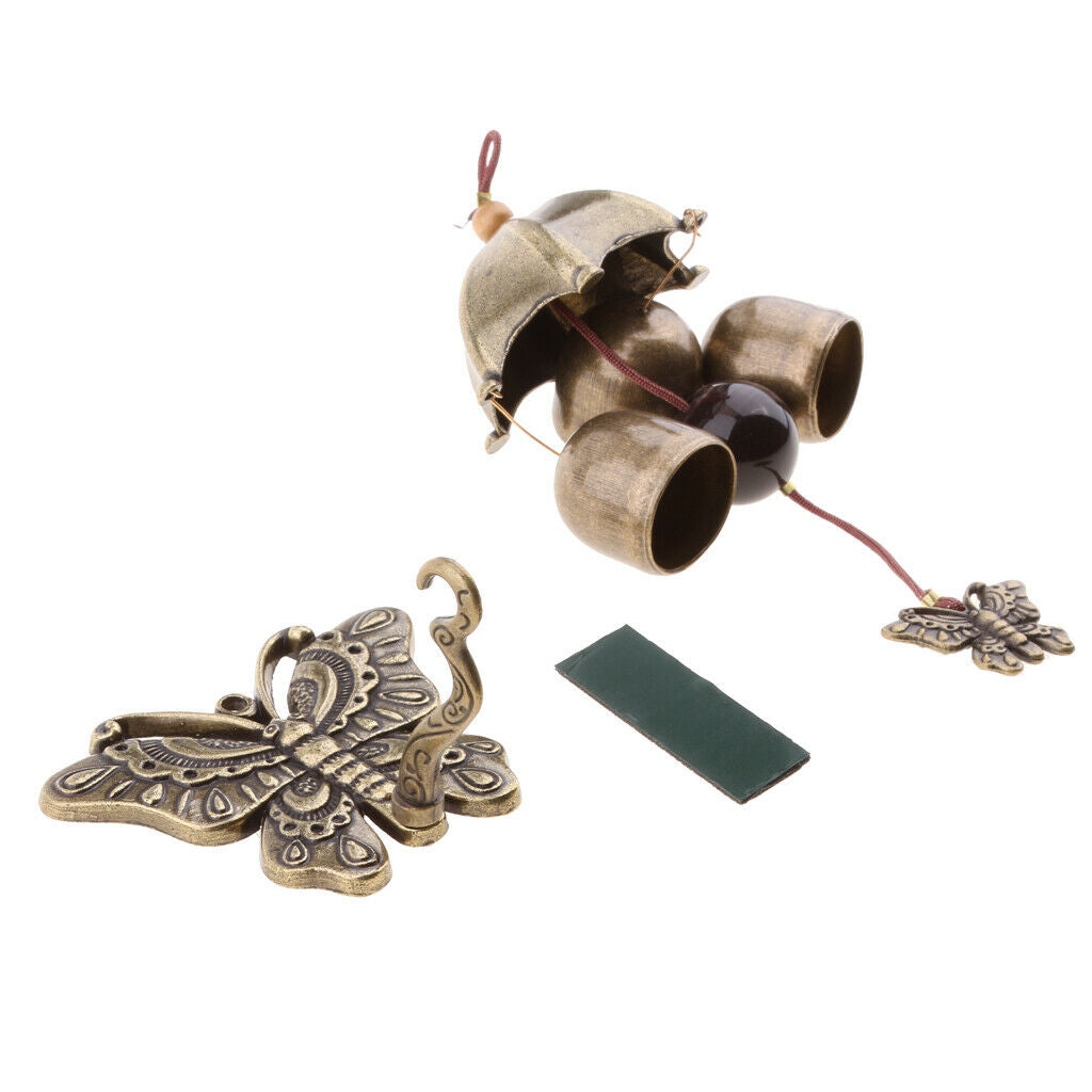 Metal Bells Wind Chime Outdoor Garden Hanging Charm Decor Ornament Butterfly