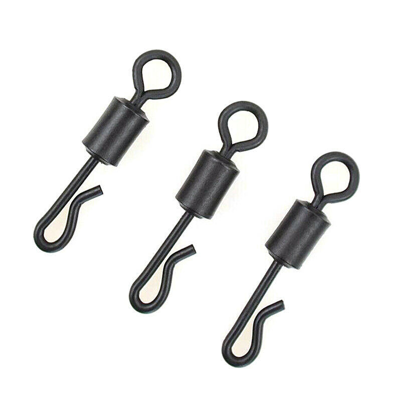 25Pcs Q-Shaped Quick Change Rolling Swivels Fishing Terminal Tackle Acces.l8