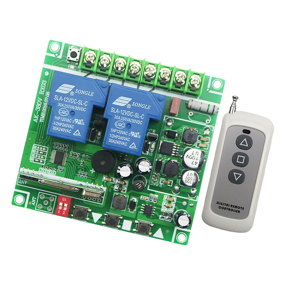 12v Relay 433MHz 2CH Wireless RF Remote Control Switch Transmitter+ Receiver