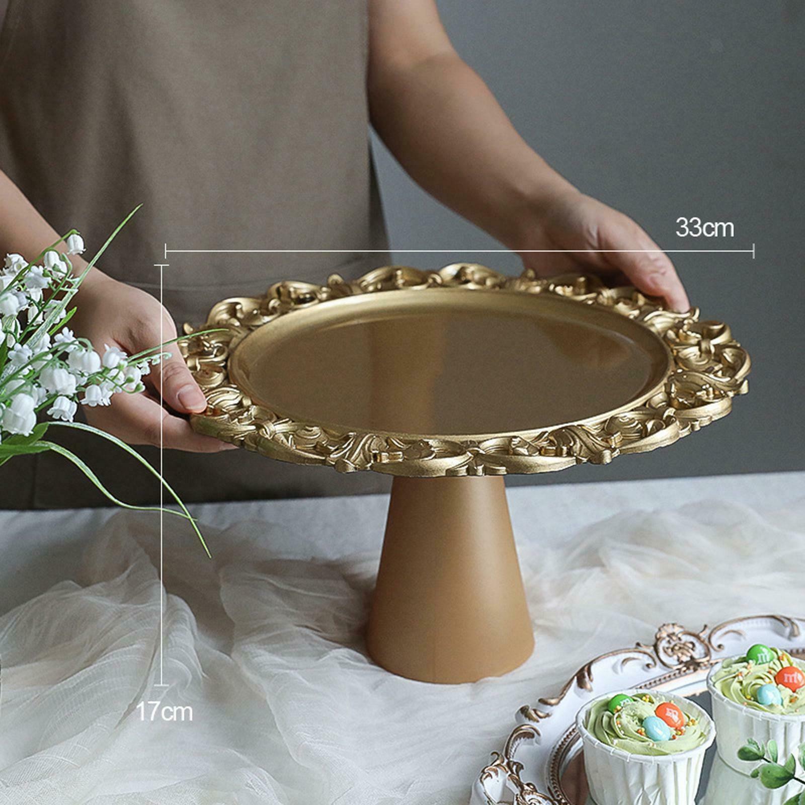 Table Cake Stand On Pedestal Dinner Candy Fruit Dining Plate Tall Tray Shelf